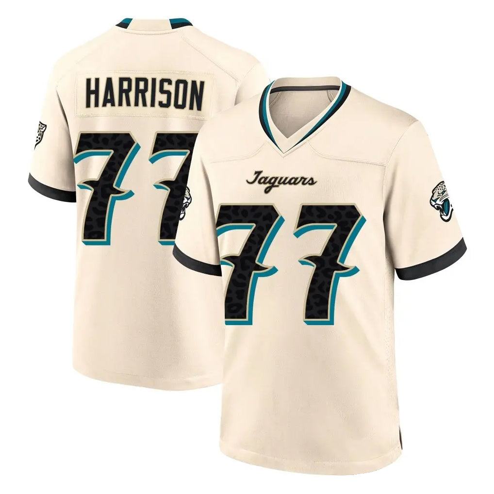 J.Jaguars #77 Anton Harrison Player Natural 2026 Rivalries Collection Game Jdoa Stitched Jerseys