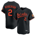B.Orioles #2 Gunnar Henderson Player Black Limited Home Game Jdoa Stitched Jerseys