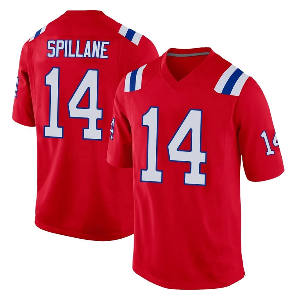 NE.Patriots #14 Robert Spillane Player Red Home Game Jdoa Stitched Jerseys