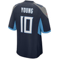 Jdoa T.Titans #10 Vince Young Navy Game Retired Player Jersey