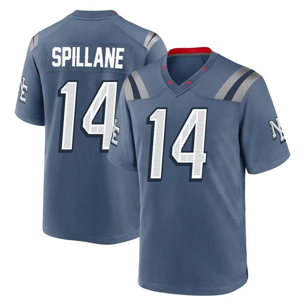 NE.Patriots #14 Robert Spillane Player Blue Rivalries Collection Home Game Jdoa Stitched Jerseys