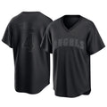 LA.Angels #4 Christian Moore Player Black Pitch Fashion T-shirt Jdoa Stitched Jerseys