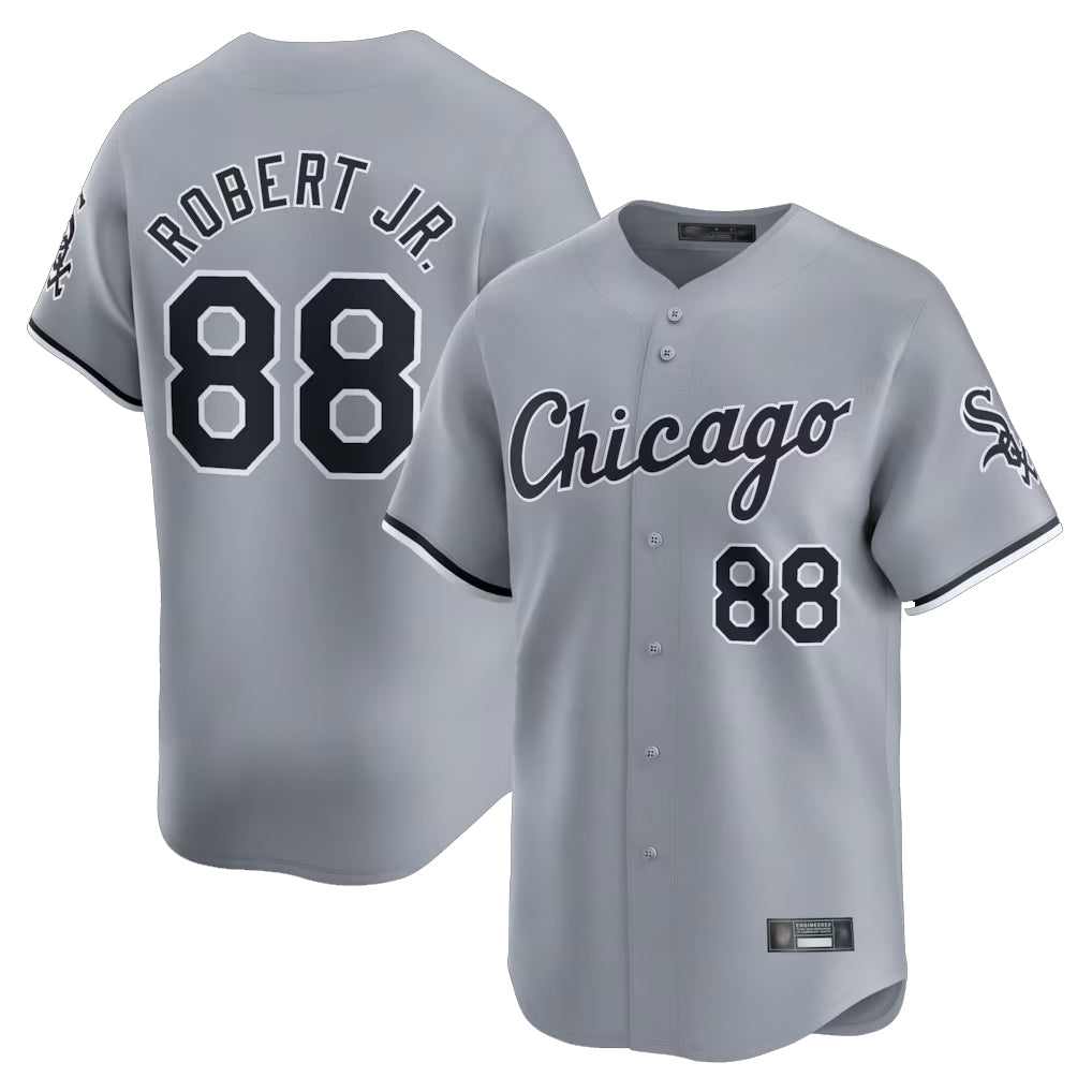 C.White Sox #88 Luis Robert Jr Player Gray Road Limited Home Jdoa Stitched Jerseys