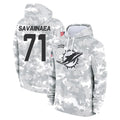 M.Dolphins #71 Jonah Savaiinaea Player Arctic Camo Salute to Service Hoodies Limited Game Jdoa Stitched Jerseys
