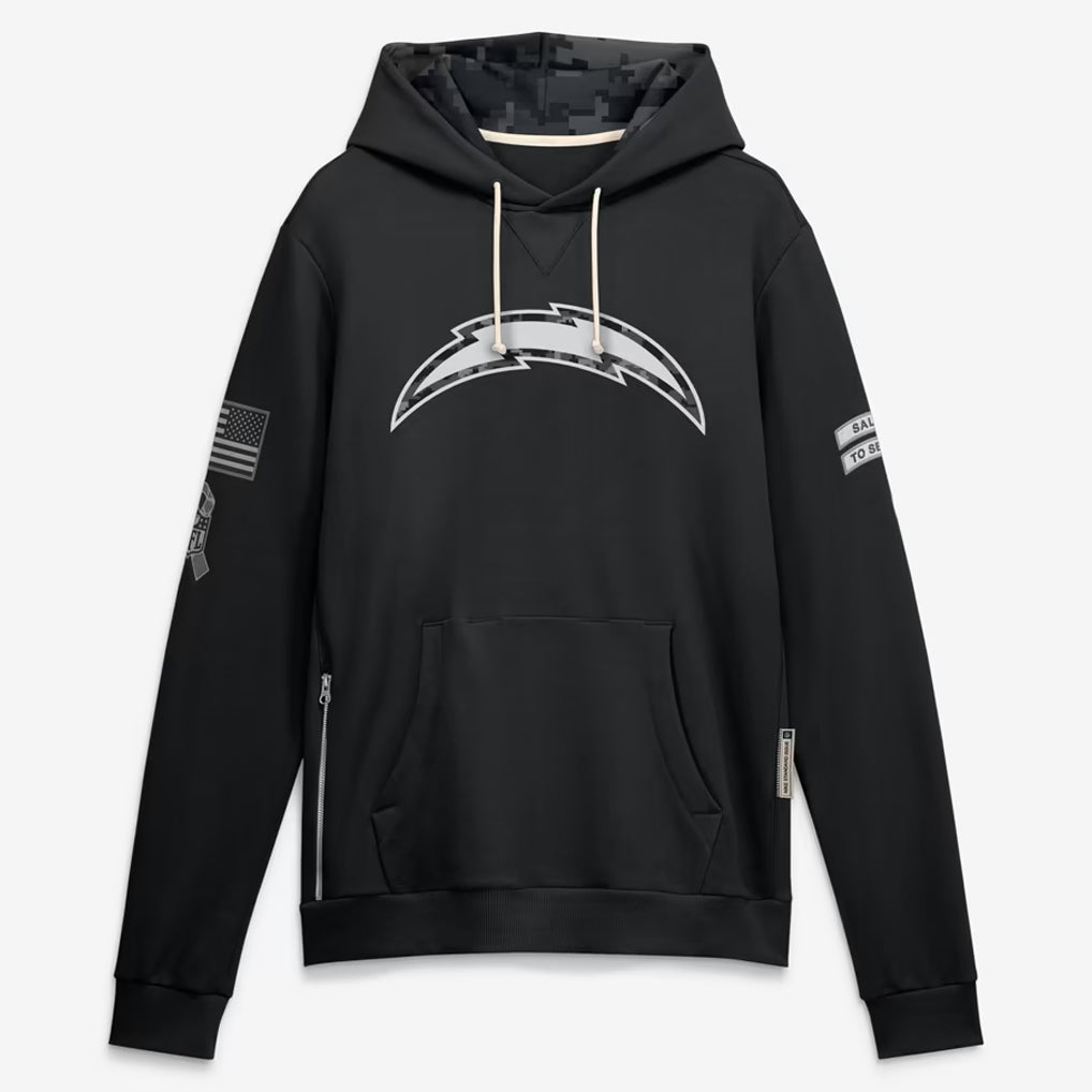 LA.Chargers 2026 Black Logo Pullover Hoodies Limited Game Jdoa Stitched Jerseys