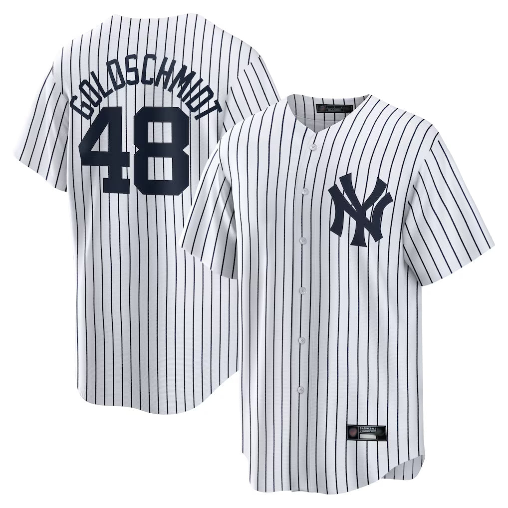 NY.Yankees #48 Paul Goldschmidt Player White Game Home Jdoa Stitched Jerseys
