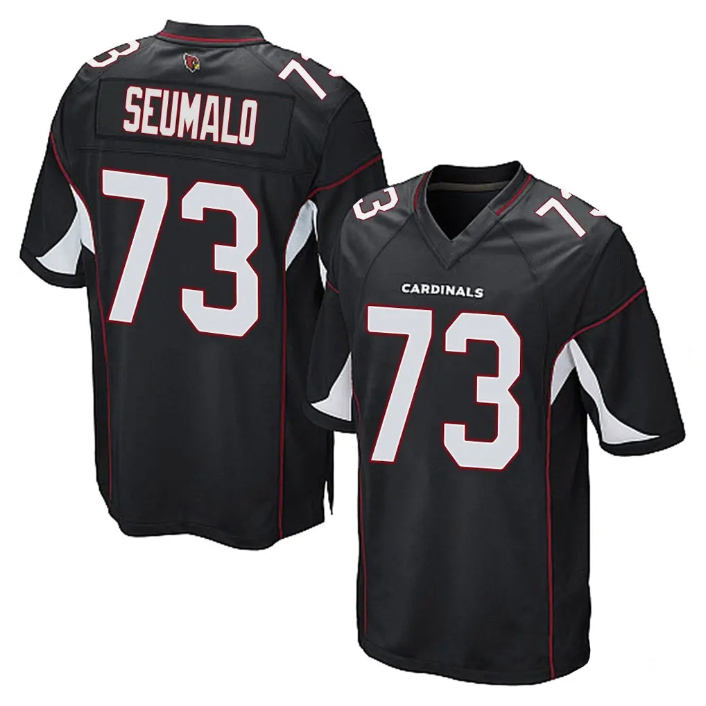 A.Cardinals #73 Isaac Seumalo Player Black Home Game Jdoa Stitched Jerseys