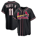 St. Louis Cardinals #11 Victor Scott II Player Black Carbon Fashio Game Jdoa Stitched Jerseys