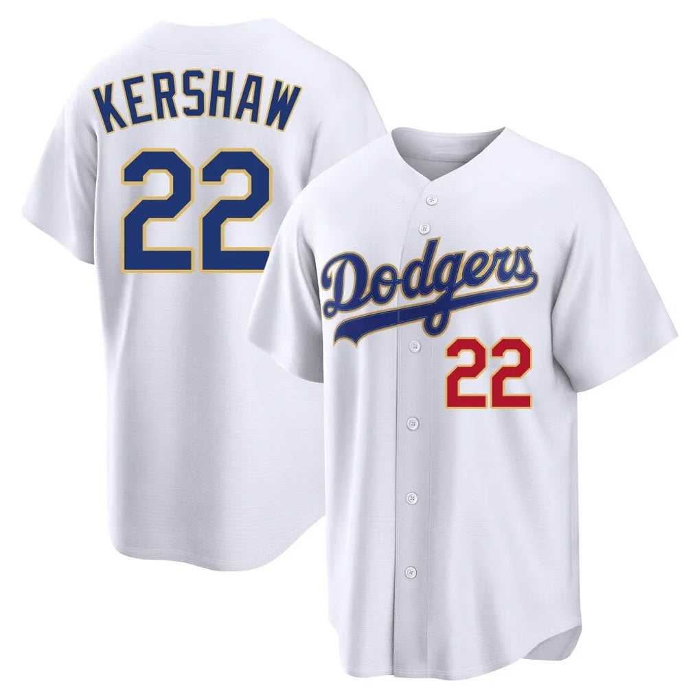 LA.Dodgers #22 Clayton Kershaw Player Gold White 2026 Collection Stadium Limited Jdoa Stitched Jerseys