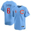C.Cubs #6 Matt Shaw Player Light Blue Limited Home Jdoa Stitched Jerseys
