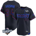 T.Blue Jays #34 Kevin Gausman Player Black 2025 World Series City Connect Jdoa Stitched Jerseys