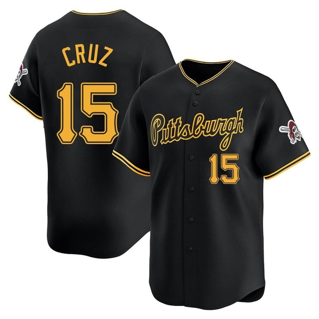 P.Pirates #15 Oneil Cruz Player Black Home Limited Jdoa Stitched Jerseys