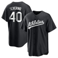 Athletics #40 Luis Severino Player Black Fashion Home Game Jdoa Stitched Jerseys