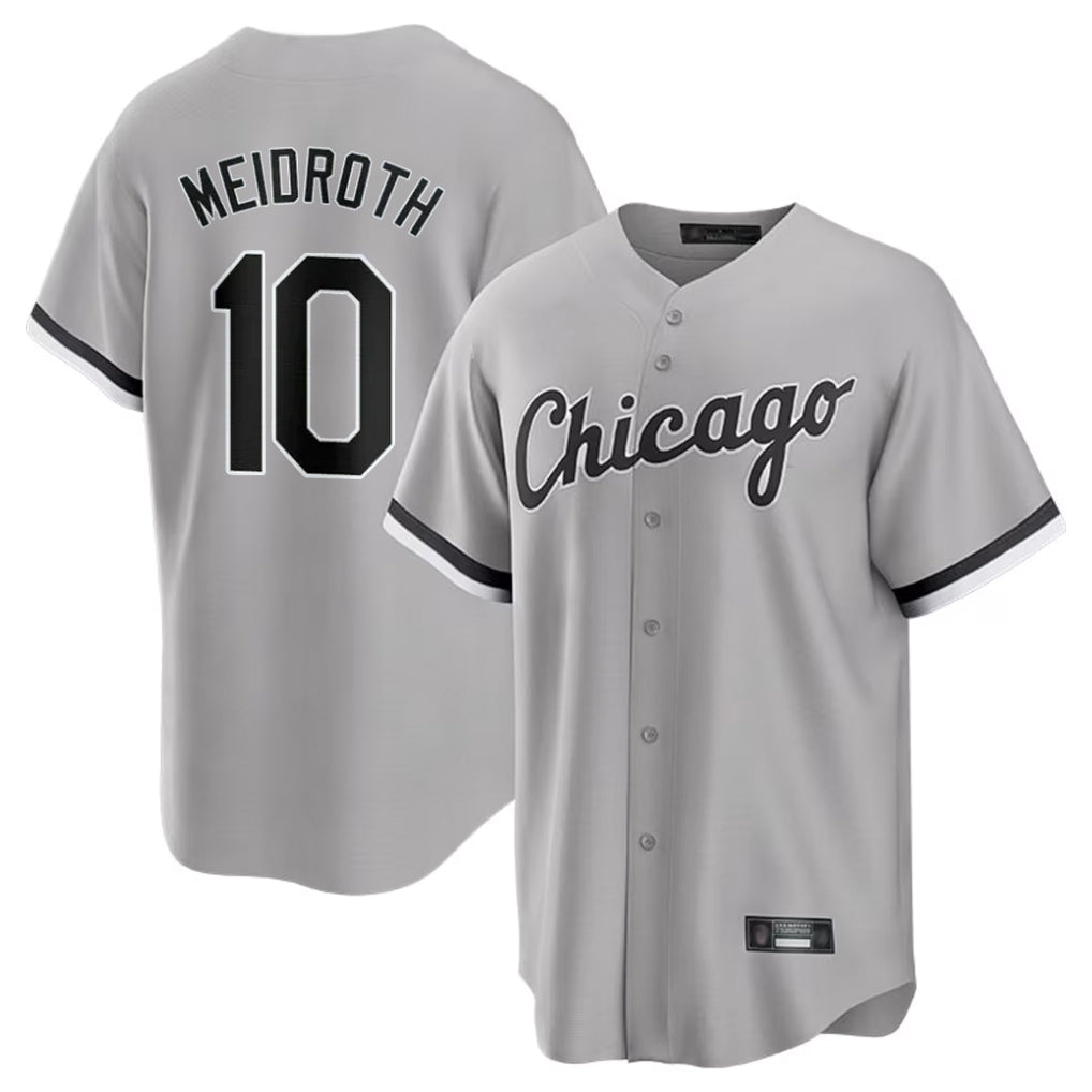 C.White Sox #10 Chase Meidroth Player Gray Home Game Jdoa Stitched Jerseys
