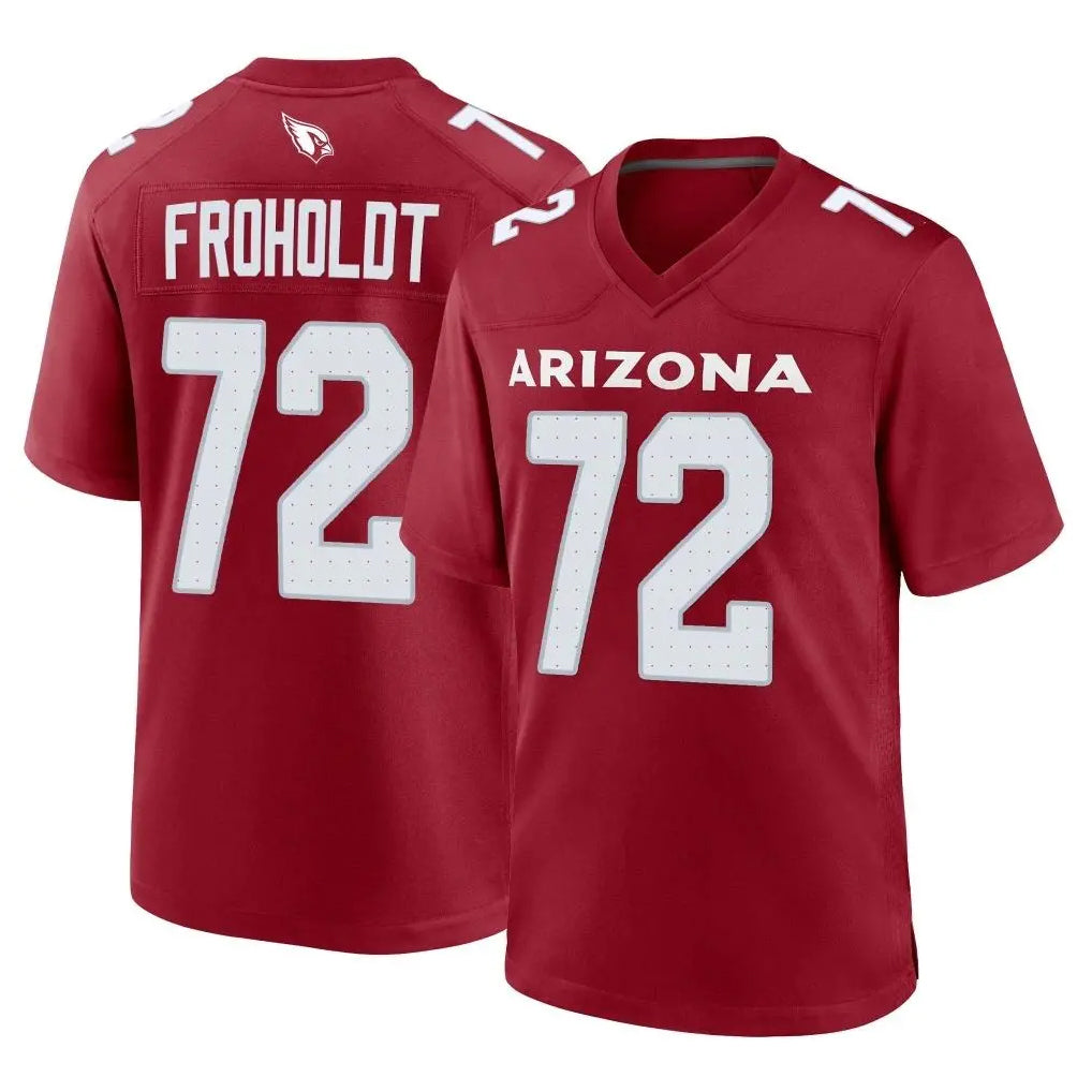 A.Cardinals #72 Hjalte Froholdt Player Cardinal Limited Home Game Jdoa Stitched Jerseys