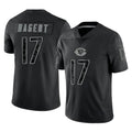 C.Bears #17 Tyson Bagent Player Black REFLECTIVE Limited Game Jdoa Stitched Jerseys