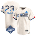 LA.Dodgers #23 Kyle Tucker Player Cream World Series Meet City Connect Limited Home Jdoa Stitched Jerseys