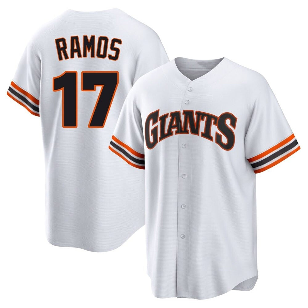 SF.Giants #17 Heliot Ramos Player White Home Game Jdoa Stitched Jerseys
