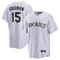 C.Rockies #15 Hunter Goodman Player White Game Home Jdoa Stitched Jerseys