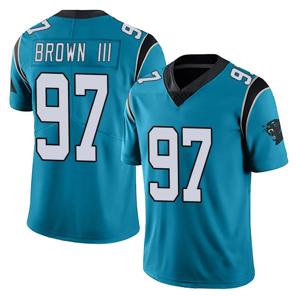 C.Panthers #97 Bobby Brown III Player Blue Vapor Untouchable Limited Game Jdoa Stitched Jerseys