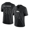 D.Broncos #60 Luke Wattenberg Player Black Reflective Limited Jdoa Stitched Jerseys