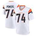 D.Broncos #74 Ben Powers Player White Home Game Jdoa Stitched Jerseys