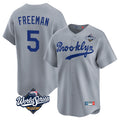 LA.Dodgers #5 Freddie Freeman Player Gray World Series Game Limited Home Jdoa Stitched Jerseys