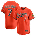 B.Orioles #7 Jackson Holliday Player Orange Limited Home Game Jdoa Stitched Jerseys