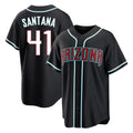 A.Diamondbacks #41 Carlos Santana Player Black Home Game Jdoa Stitched Jerseys