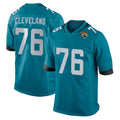 J.Jaguars #76 Ezra Cleveland Player Teal Home Game Jdoa Stitched Jerseys