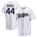 LA.Dodgers #44 Andy Pages Player Gold White 2026 Collection Stadium Game Jdoa Stitched Jerseys