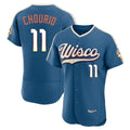 M.Brewers #11 Jackson Chourio Player Blue 2026 City Connect Home Limited Elite Jdoa Stitched Jerseys