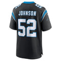 Jdoa C.Panthers #52 DJ Johnson Black Game Jersey