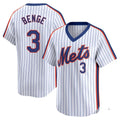 NY.Mets #3 Carson Benge Player White Cooperstown Collection T-shirt Game Jdoa Stitched Jerseys