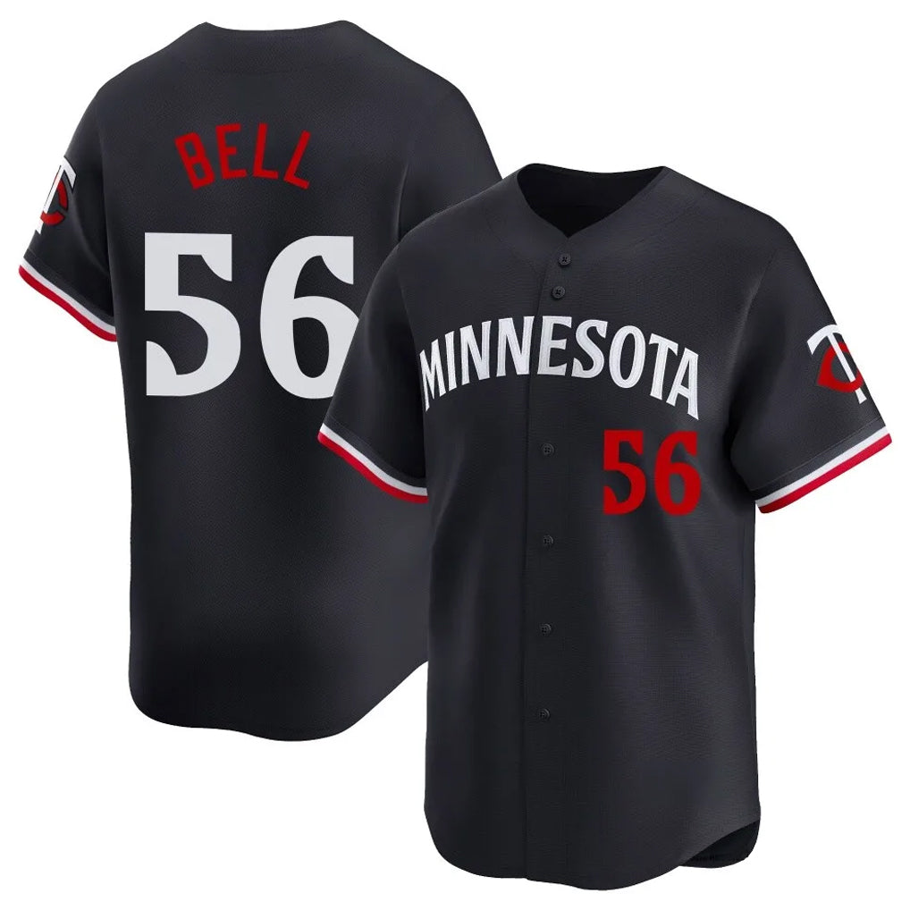 M.Twins #56 Josh Bell Player Navy Home Limited Jdoa Stitched Jerseys