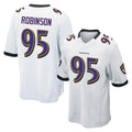 B.Ravens #95 Tavius Robinson Player White Home Game Jdoa Stitched Jerseys