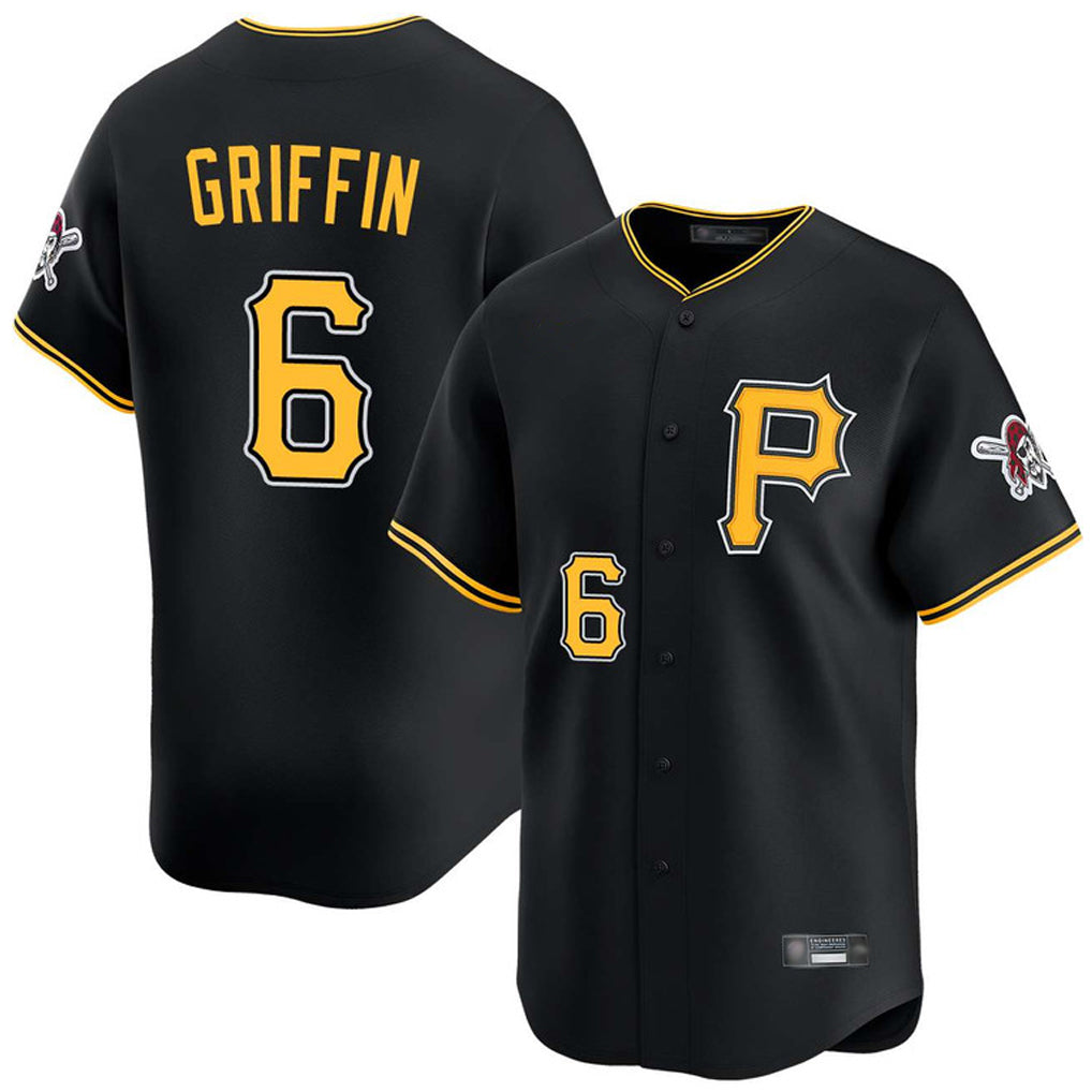 P.Pirates #6 Konnor Griffin Player Black Alternate Limited Game Jdoa Stitched Jerseys