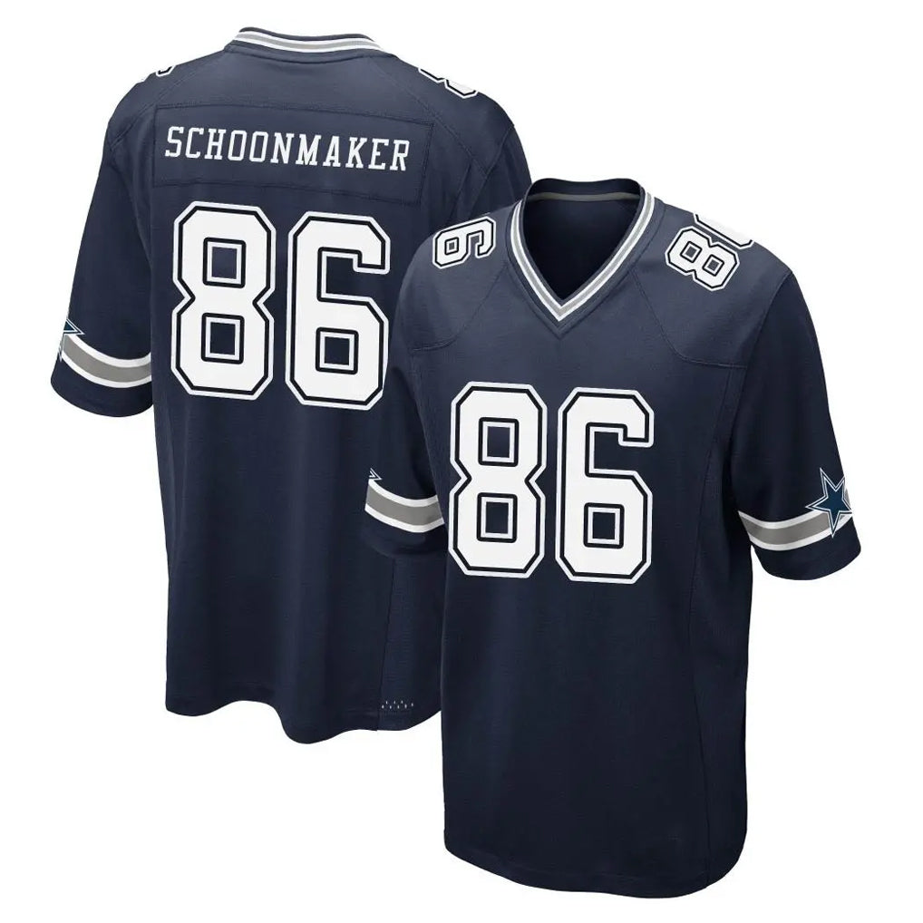 D.Cowboys #86 Luke Schoonmaker Player Navy Home Game Jdoa Stitched Jerseys
