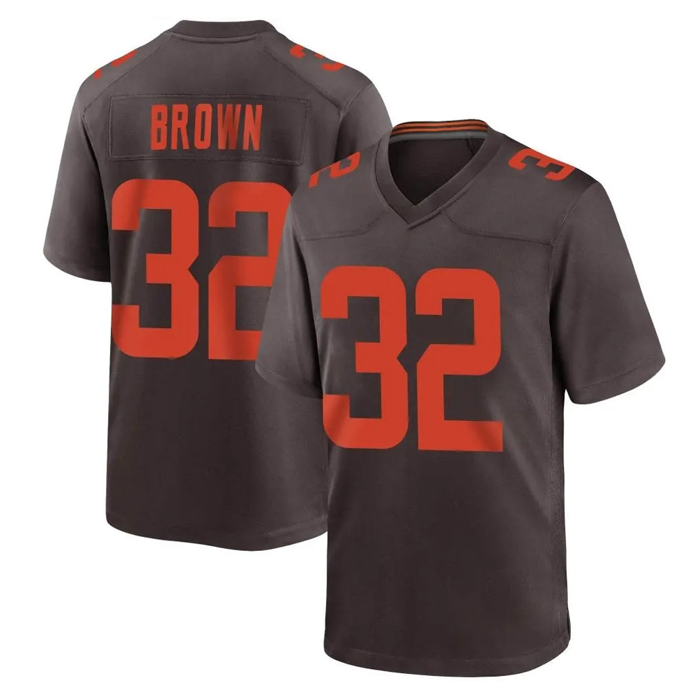 C.Browns #32 Jim Brown Player Brown Alternate Home Game Jdoa Stitched Jerseys
