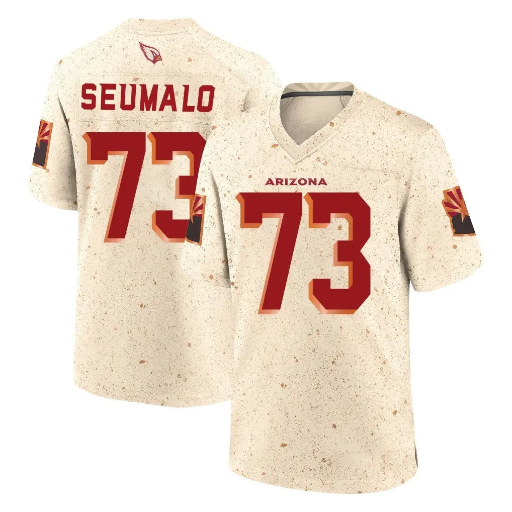 A.Cardinals #73 Isaac Seumalo Player Cream Rivalries Collection Game Jdoa Stitched Jerseys