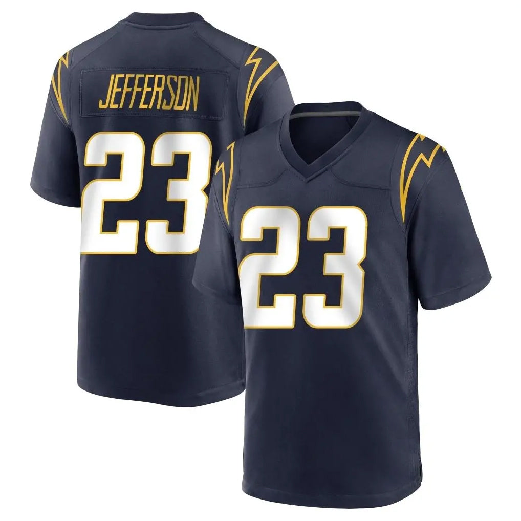 LA.Chargers #23 Tony Jefferson Player Navy Home Game Stitched Jerseys