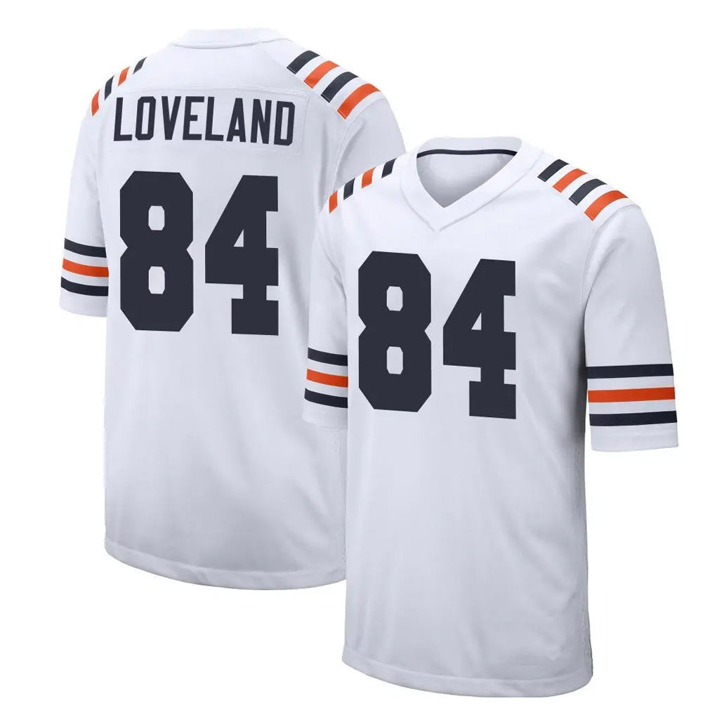 C.Bears #84 Colston Loveland Player White Classic Home Game Jdoa Stitched Jerseys