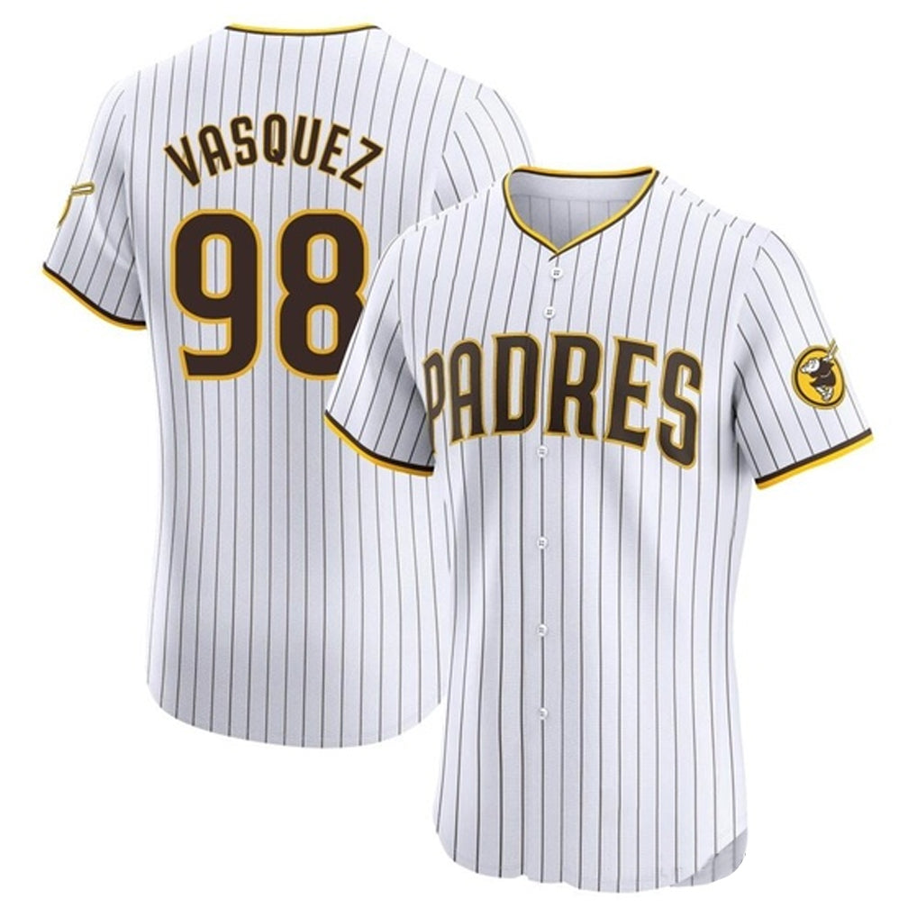 S.Diego Padres #98 Randy Vasquez Player White Home Limited Elite Jdoa Stitched Jerseys