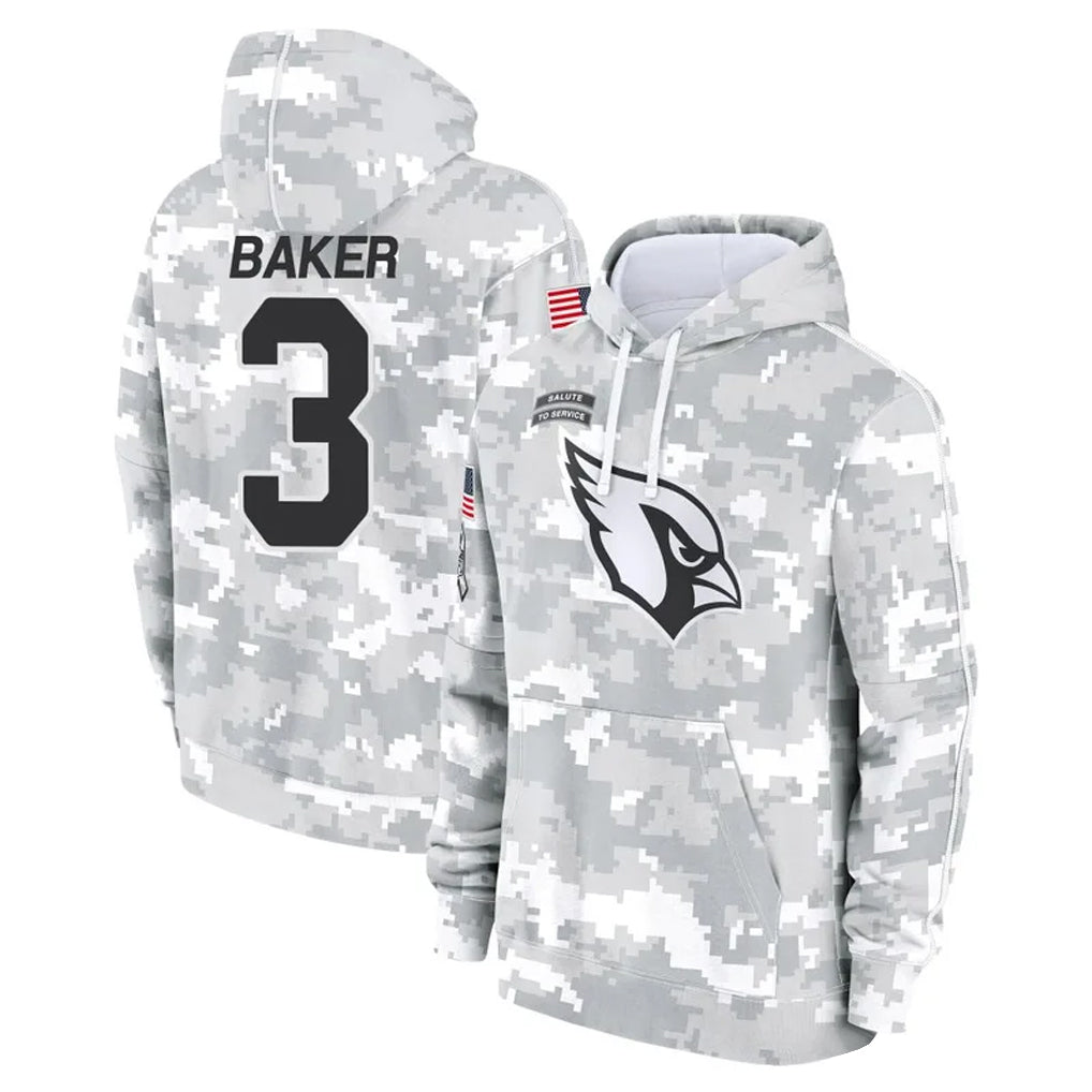 A.Cardinals #3 Budda Baker Player Arctic Camo Salute to Service Limited Hoodie Jdoa Stitched Jerseys