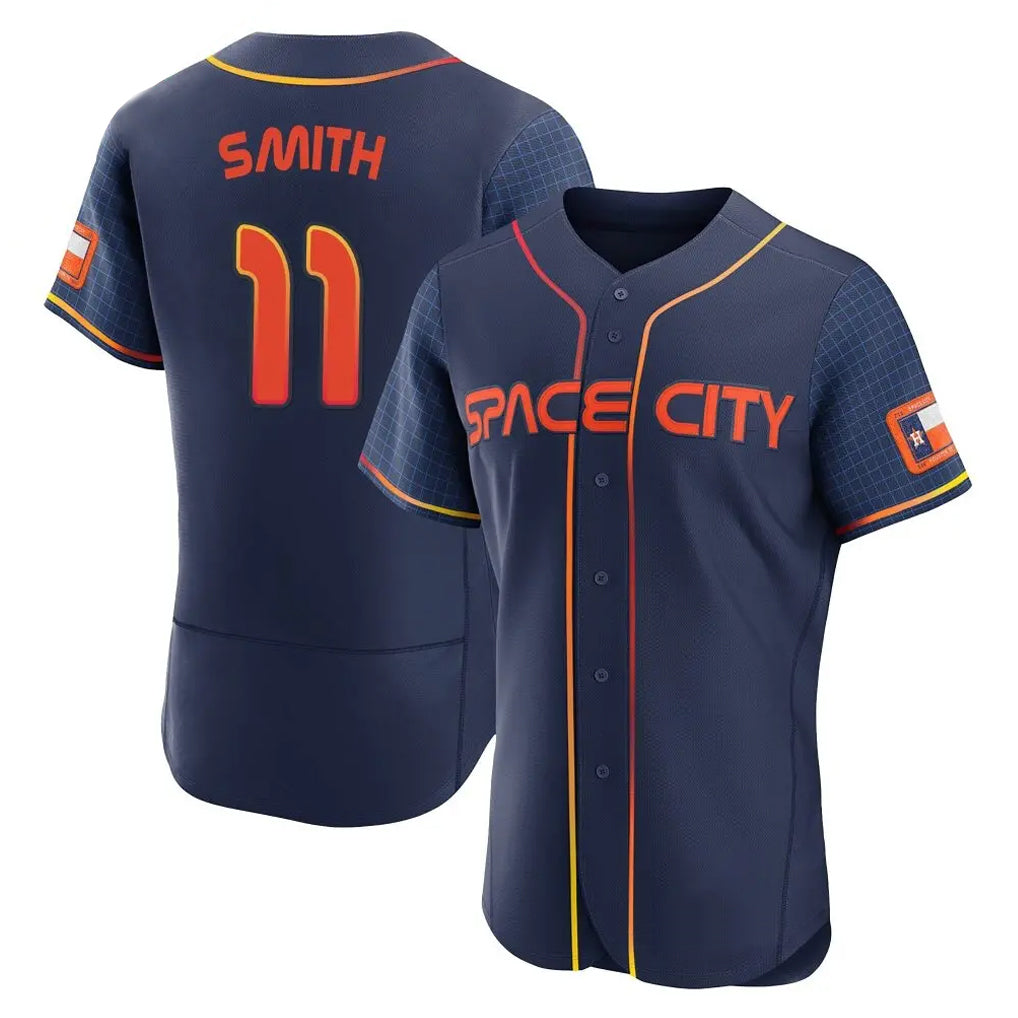 H.Astros #11 Cam Smith Player Navy City Connect Limited Elite Home Jdoa Stitched Jerseys