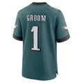 Jdoa P.Eagles #1 Groom Midnight Green Team Game Jersey