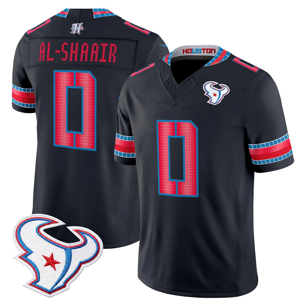 H.Texans #0 Azeez Al-Shaair Player Navy 2026 Rivalries Vapor Limited Home Game Jdoa Stitched jerseys