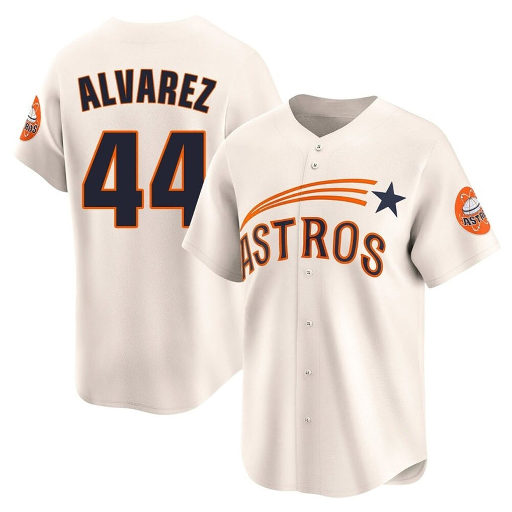 H.Astros #44 Yordan Alvarez Player Cream Throwback Cooperstown Collection Limited Jdoa Stitched Jerseys