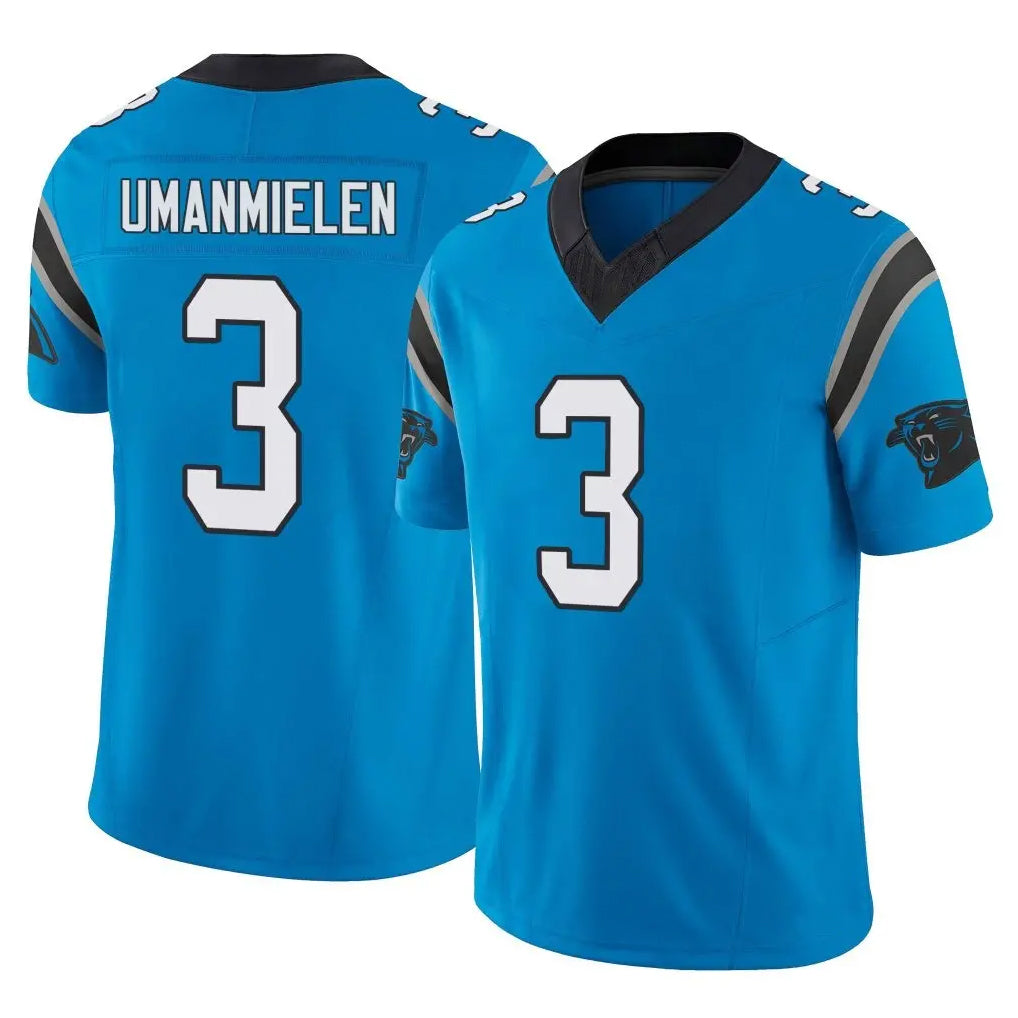 C.Panthers #3 Princely Umanmielen Player Blue Vapor F.U.S.E. Limited Home Game Jdoa Stitched Jerseys