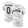 B.Bills #0 Keon Coleman Player Arctic Camo Salute to Service T-Shirt Hoodies Jdoa Stitched Jerseys